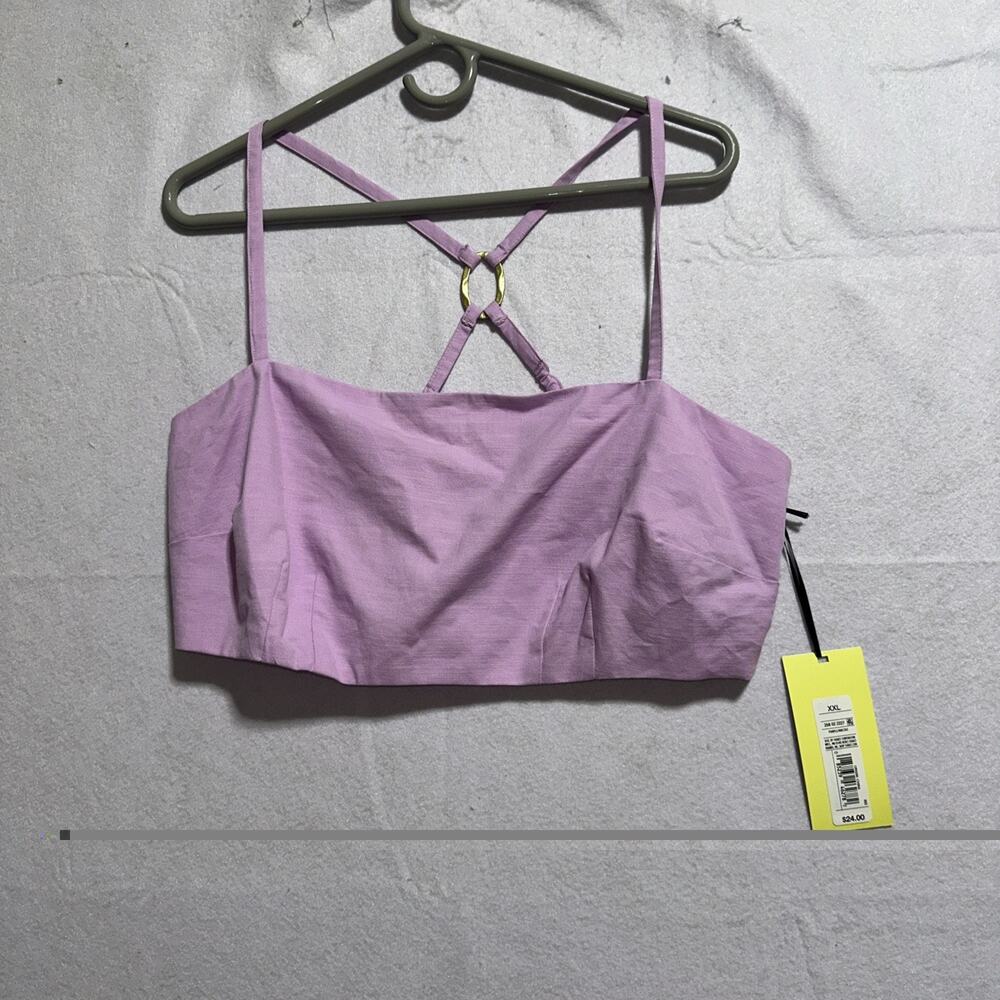 NWT Future Collective Women’s Purple O Ring Crop Top Size XXL